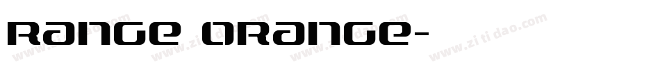 Range Orange字体转换